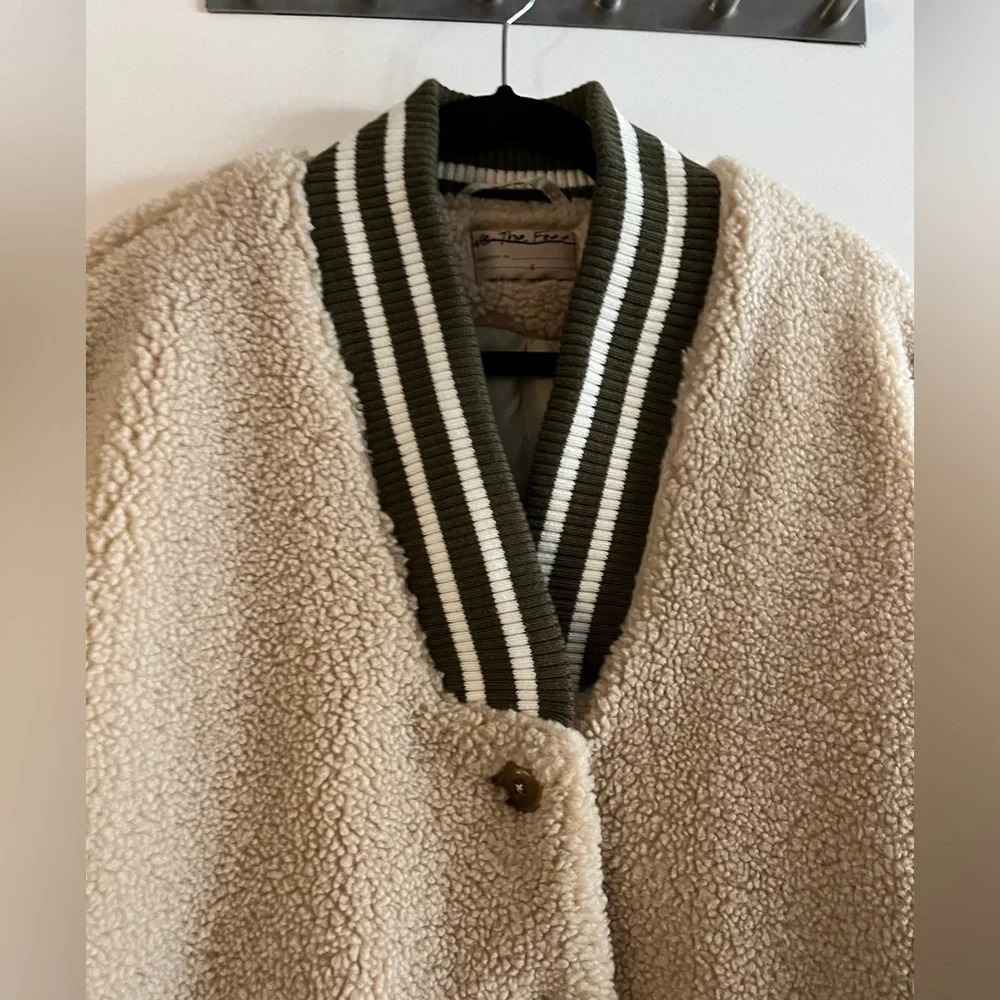Free People We the Free Sherpa Varsity Jacket - Picture 5 of 10